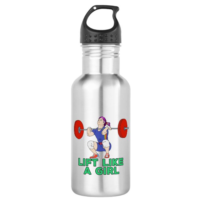 Aufzug wie ein Mädchen Edelstahlflasche (Vorderseite)