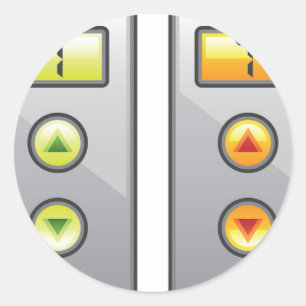 Aufzugs-Knöpfe Runder Aufkleber