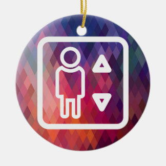 Aufzugs-Techniker-Bilddagramm Keramikornament