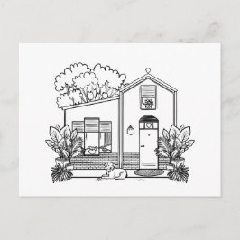 Aug House Feiertagspostkarte