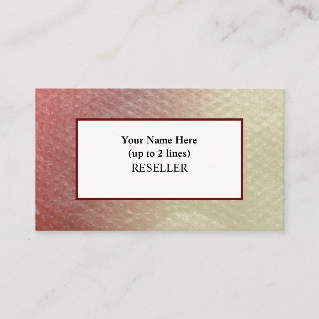Aug. Sketch Bubble Wrap Background Reseller Visitenkarte (Vorderseite)