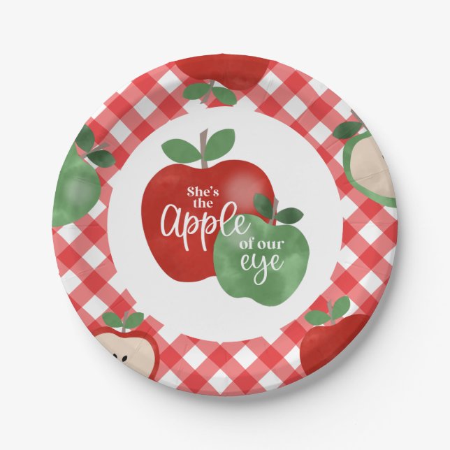 Augapfel 1. Geburtstag Pappteller (Vorderseite)