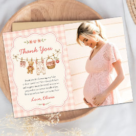 Augapfel Baby Shower Foto Danksagungskarte