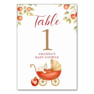 Augapfel-Baby-Shower-Kinderwagen-Blumen Tischnummer