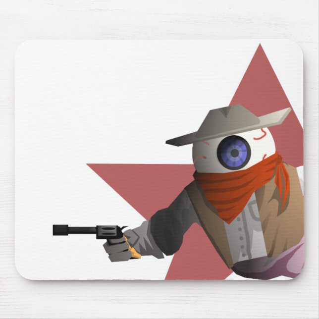 Augapfel-Cowboy Mousepad (Vorne)