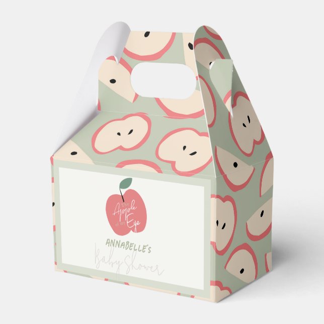 Augapfel Grün Junge Baby Shower Geschenkschachtel (Vorderseite)