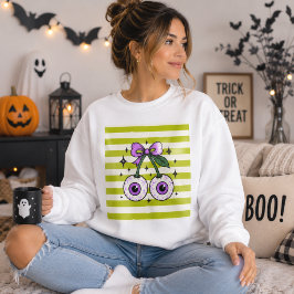 Augäpfel-Kirschen-Bowle-Halloween-Coquette-Grafik Sweatshirt