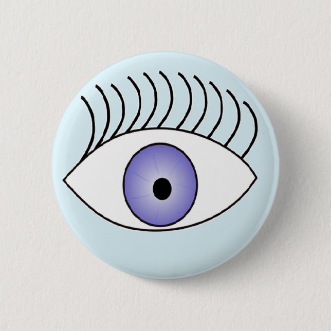 Auge auf blau button (Vorderseite)