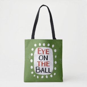 Auge auf der Ball-Tote-Tasche
