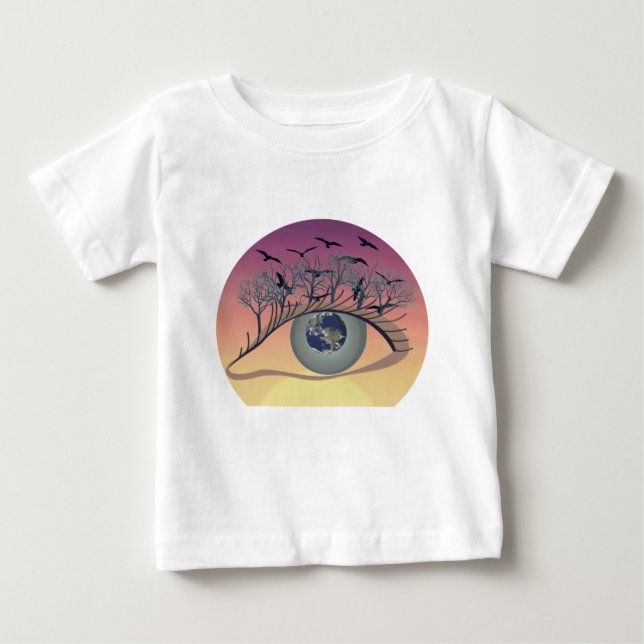 Auge auf der Welt - Natur & Erde Kunst Baby T-shirt (Vorderseite)