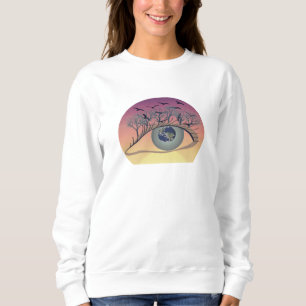 Auge auf der Welt - Natur & Erde Kunst Sweatshirt