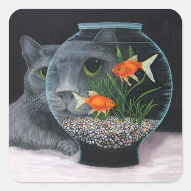 Auge bis Augen Quadratischer Aufkleber (Vorderseite)