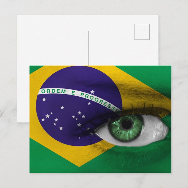 Auge Brasiliens Postkarte (Vorne/Hinten)
