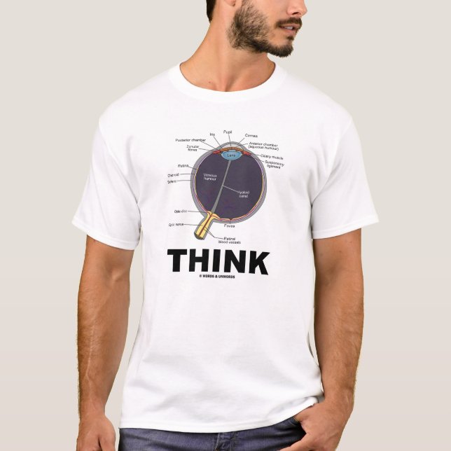 Auge denken (ich denke anatomischen Augen-Spaß) T-Shirt (Vorderseite)
