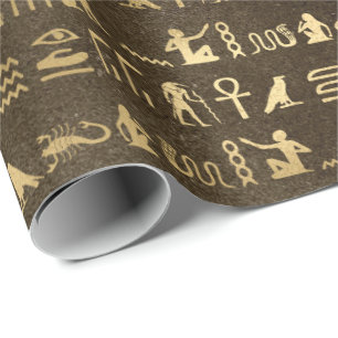 Auge der Horus Goldägyptischen hieroglyphischen Geschenkpapier
