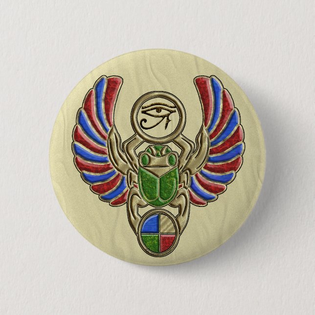 Auge der Horus Scarabäus-Knöpfe Button (Vorderseite)