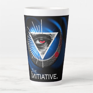Auge der Initiative Latte Tasse
