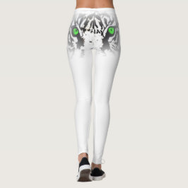 AUGE DER TIGER-LEGGINGS - WEISSER TIGER-ENTWURF LEGGINGS