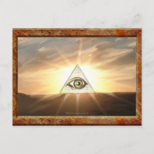 Auge der Vorsehung Sunburst Postkarte