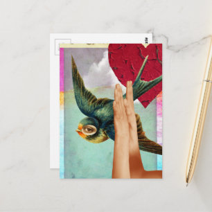 Auge des Betrachters, Abstrakte digitale Collage Postkarte