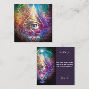 Auge des Erwachens   Drittes Auge Design Quadratische Visitenkarte