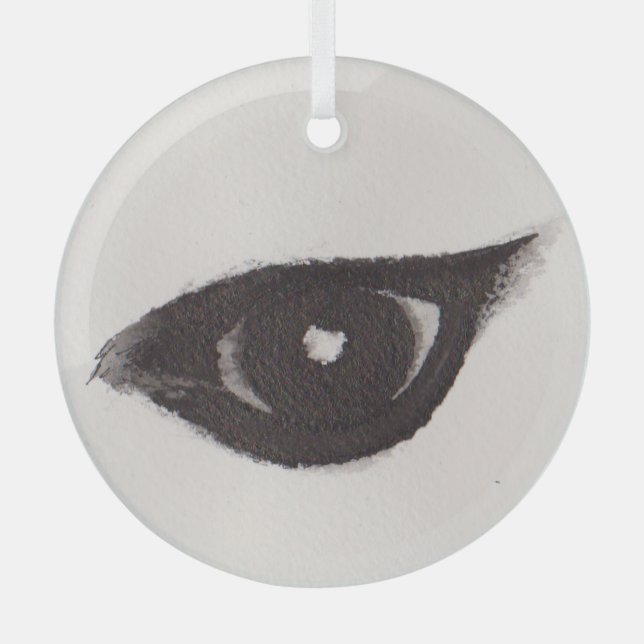 Auge des Giraffen – Gaze Collection Glasornament Ornament Aus Glas (Vorderseite)