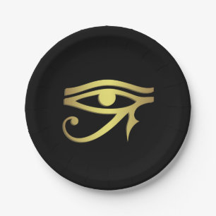 Auge des horus Ägyptersymbols Pappteller