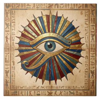 Auge des Horus mit ägyptischer Spiritualität Hiero Fliese
