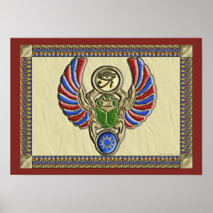 Auge des Horus Scarabäus-Plakats Poster