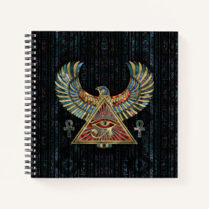 Auge des Horus - Wadjet Gemstone und Gold Notizbuch