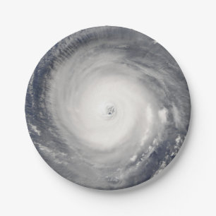 Auge des Hurrikans Pappteller
