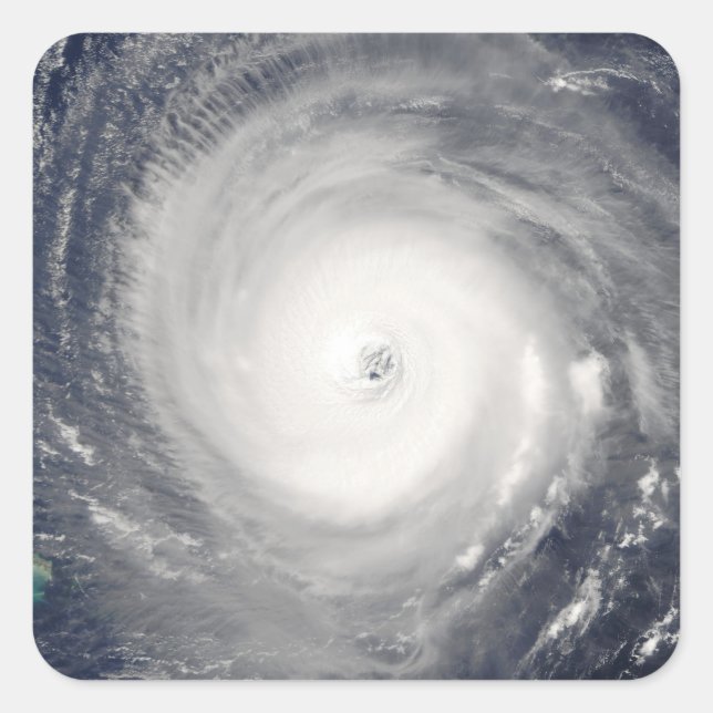 Auge des Hurrikans Quadratischer Aufkleber (Vorderseite)