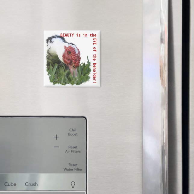 Auge des Nah-up-Entenfotos Magnet (In Situ (Kühlschrank))