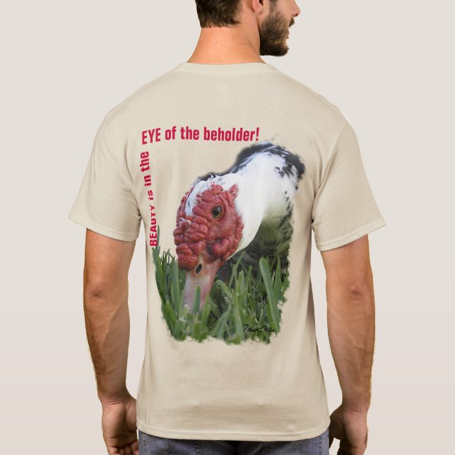 Auge des Nah-up-Entenfotos T-Shirt (Rückseite)