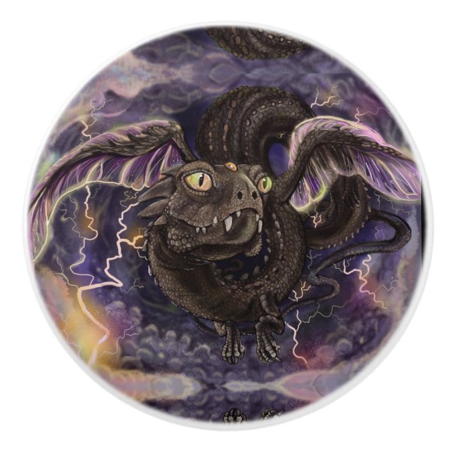 Auge des Sturmdrachen Keramikknauf (Vorderseite)