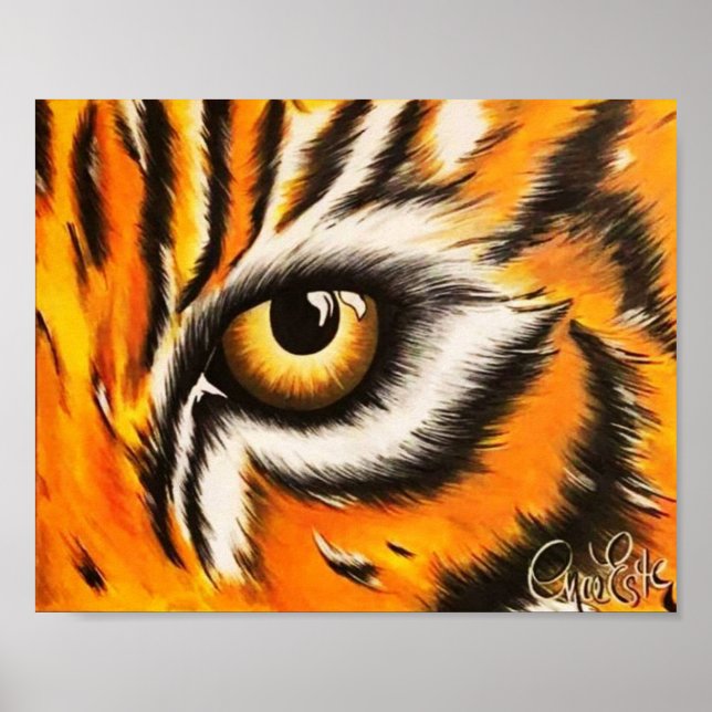 Auge des Tiger 8x10 Print Art von Weihnachten Este Poster (Vorne)