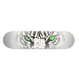 AUGE DES TIGER-SKATEBOARDS - WEISSER TIGER-ENTWURF SKATEBOARD