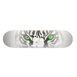 AUGE DES TIGER-SKATEBOARDS - WEISSER TIGER-ENTWURF SKATEBOARD