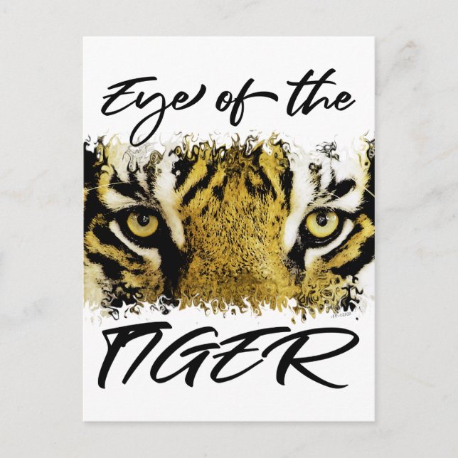 Auge des Tigers, motivierend, inspirierend Postkarte (Vorderseite)
