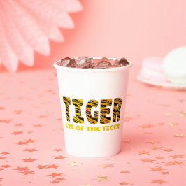 Auge des Tigers Pappbecher