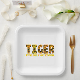 Auge des Tigers Pappteller