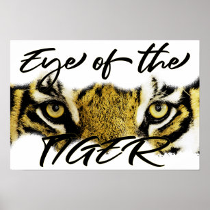 Auge des Tigers, Tiger, motivierend, Inspiration Poster