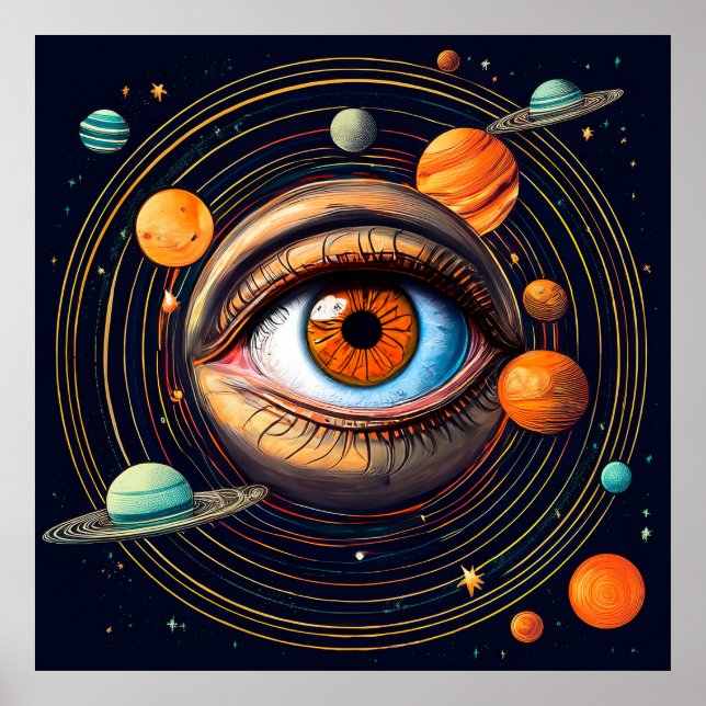 Auge des Universums (AI) Poster (Vorne)