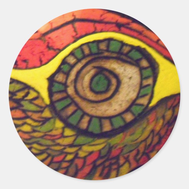 Auge eines Adlers Runder Aufkleber (Vorderseite)