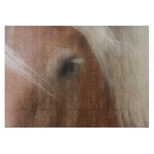 Auge eines belgischen Pferdefleischs Schneidebrett