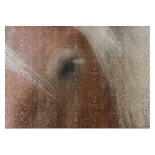 Auge eines belgischen Pferdefleischs Schneidebrett (Vorderseite)