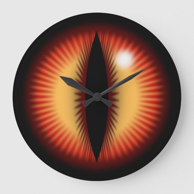 Auge eines Drachen Große Wanduhr (Vorderseite)