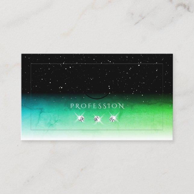 Auge Fangen Schwarz-weiß und Aquamarin mit Logo-Ju Visitenkarte (Vorderseite)