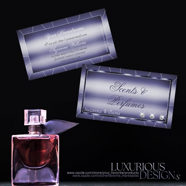 Auge fängt glänzend blau glamourös mit Diamanten Visitenkarte (Von Creator hochgeladen)