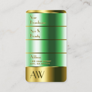 Auge fängt Gold und grüne Farben mit Monogramm Visitenkarte